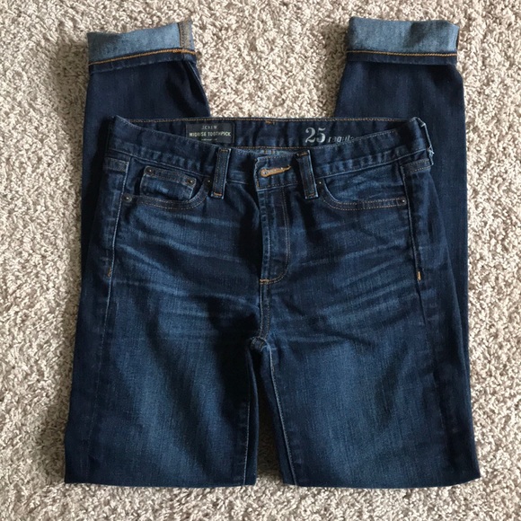 J. Crew Denim - J. Crew midrise Toothpick skinny jeans jeggings 25